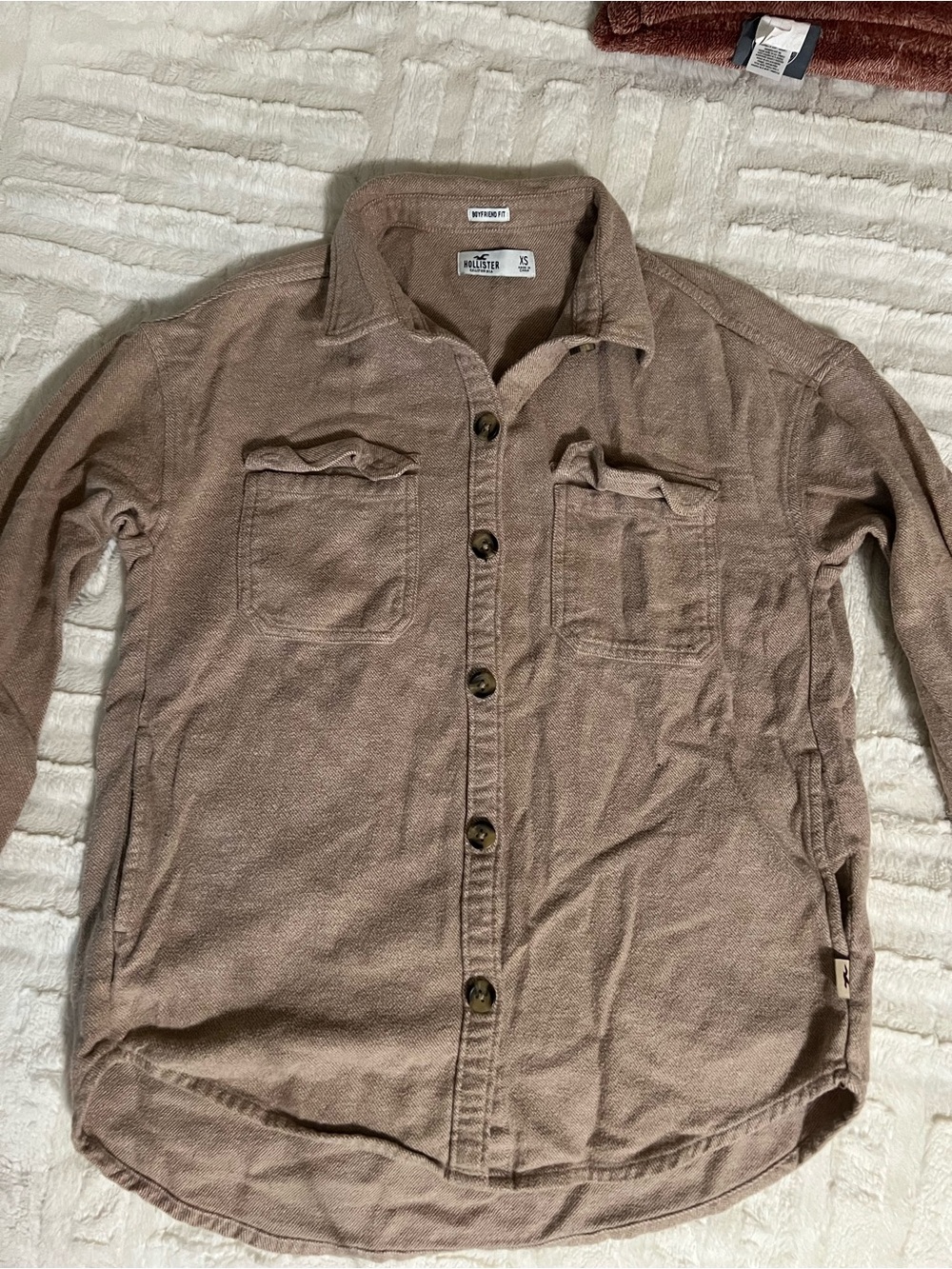 Hollister Shacket extra small women’s light tan